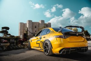 Alfa Romeo Giulia Quadrifoglio GTAm Conversion Kit by PariS'5 GaraGe - Rear GTAm Spoiler - Adjustable - Carbon Fiber